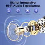 Wireless Earbuds, Bluetooth 5.4 Ear Buds Wireless Bluetooth Earbuds, 40H Playtime Bass Stereo Wireless Headphones in Ear, 4 ENC Mic Mini Bluetooth Earphones, IP7 Waterproof iOS Android Earbud, Black