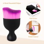 Car Interior Cleaning Brush Car Duster Interior with Ultra Soft Bristles Auto Detailing Brushes Dusting Car Accessories for Dashboard, AC Vents, Leather, Scratch-Free (Double Purple)