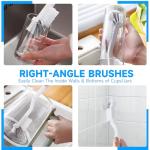 14Pcs Crevice Cleaning Brush Set, V Shape Grout Cleaner Brush for Deep Cleaning Gap, Hard Bristle Scrub Brushes Tools, Cleaning Supplies for Household Use, Bathroom, Kitchen, Toilet, Window