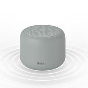 Bobtot Portable Bluetooth Speakers with Strap Easy to Carry, Wireless Waterproof Mini Speaker with Loud Stereo Sound, 20 Hours Playtime, Rechargeable Battery, Built-in Microphone, Dark Gray
