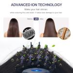 Hair Dryer Brush, Aima Beauty 4-in-1 Upgrade Hot Air Straightener Curler Function for Women, Hair Styling Tools, Prussian Blue-Round