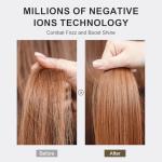 Dual Voltage Blow Dryer Brush Travel Hair Dryer Brush in One,2 inch Oval Shape Hot Air Brush,Travel Hair Tools/Volumizer/Straightener/Curler,European Blow Dry Brush with Universal Adapter