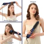 Hair Dryer Brush, Aima Beauty 4-in-1 Upgrade Hot Air Straightener Curler Function for Women, Hair Styling Tools, Prussian Blue-Round