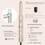 Ukliss 8 in 1 Hair Dryer Brush & Multi Hot Air Styler–Foldable 110,000 RPM Blow Dryer Brush Tool Set with Diffuser Auto-Wrap Curler for Fast Drying Curling Straightening Hair Daily Styling (1.25'')