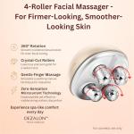 DEZALON Microcurrent Facial Device, Face Massager Tool, Eye and Neck Massager, Face Roller, Beauty Tools for Relaxing Facial Massage and Skin Care Routine, Gold Color