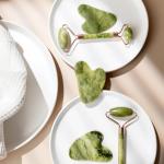 ROSELYNBOUTIQUE Gua Sha Facial Tools & Jade Roller Original Face Massager for Puffiness Wrinkless Skin Care Routine - Self Care Gift for Men Women