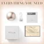 DEZALON Microcurrent Facial Device, Face Massager Tool, Eye and Neck Massager, Face Roller, Beauty Tools for Relaxing Facial Massage and Skin Care Routine, Gold Color