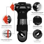 SZEOF Safety Hammer Cute with Window Breaker and Seat Belt Cutter,Car Emergency Escape Hammer,Escape Tool,Black,1PCS