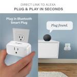 Sengled Smart Plug, S1 Auto Pairing with Alexa Devices, Energy Monitoring, Smart Outlet Remote Control, 15A Smart Socket, 1800W, Timer & Schedule, Bluetooth Mesh Smart Home, No Hub Required, 2-Pack