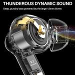 TOZO Hybrid Active Noise Cancelling Wireless Earbuds with 6 Mics AI Clear Call Ear Buds 68H Playtime with LED Display 32 Preset EQs via APP Bluetooth 5.3 IPX8 Waterproof in Ear Headphones