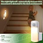 Enhon 6 Pack Emergency Power Failure Night Lights, Motion Sensor Night Light, Automatic Dusk to Dawn, Emergency Lights for Home, Bedrooms, Hallways, Black Outs, Rechargeable