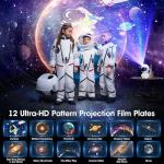 Astronaut Planetarium Projector for Bedroom, 12 Image Discs, Galaxy Projector Star Night Light, Ceiling Mood Lighting, LED Space Galaxy Lamp, Kids Adults Room Decor