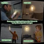Enhon 6 Pack Emergency Power Failure Night Lights, Motion Sensor Night Light, Automatic Dusk to Dawn, Emergency Lights for Home, Bedrooms, Hallways, Black Outs, Rechargeable