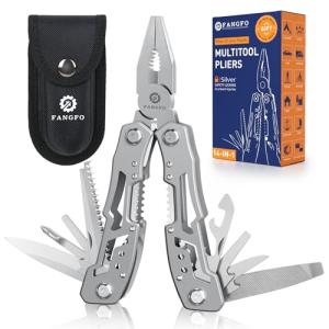 14-In-1 Multitool Pliers，Premium Portable Multi Tool ，with Safety Locking Professional Stainless Steel Multitool Pliers Pocket Knife,Apply to Survival, Camping, Gifts for Dad Husband Boyfriend
