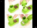 Angel's Peel Lounge Multipurpose Garlic Mincer and Garlic Crusher - Easy Squeeze Clean Garlic Press, Dishwasher Safe Sturdy Tool Compact and Portable Design for Extracts More Paste Per Clove - Green