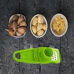 Angel's Peel Lounge Multipurpose Garlic Mincer and Garlic Crusher - Easy Squeeze Clean Garlic Press, Dishwasher Safe Sturdy Tool Compact and Portable Design for Extracts More Paste Per Clove - Green