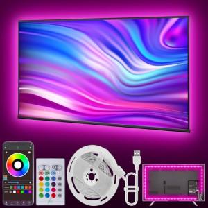 Ledagic Led Lights for TV, 13.2ft TV Led Backlight 32-65 Inch, USB Led Light Strip with Remote, App Control, RGB Led Strip Lights Music Sync Color Changing Led Lights for Bedroom, Gaming Accessories
