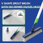 BOOMJOY 4 in 1 Shower Cleaning Brush, 58" Extendable Tub and Tile Scrubber Set, Grout Brush with Long Handle, Shower Tile Floor Scrubber for Cleaning Baseboard Bathroom Toilet Kitchen