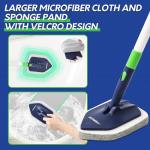 BOOMJOY 4 in 1 Shower Cleaning Brush, 58" Extendable Tub and Tile Scrubber Set, Grout Brush with Long Handle, Shower Tile Floor Scrubber for Cleaning Baseboard Bathroom Toilet Kitchen