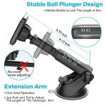 APPS2Car 3-in-1 Car Phone Mount Magnetic Dashboard Windshield Air Vent Mount Phone Holder for Car Universal Car Phone Holder with Powerful Suction Cup Built-in Strong 6 Magnets for All CellPhones