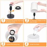 Lamps for Bedrooms Nightstand Bedside Lamp with 2 USB Port and Outlet, 3-Way Dimmable Table Lamps, Color Changing Night Stand Light Lamp RGB LED Bulb