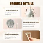 360° Bottle Cleaning Brush with Long Handle, Foldable Flexible Silicone Bottle Brush, Soft Bristle Cup Cleaner Brush for Deep Cleaning, Suitable for Narrow Neck Bottles, Baby Bottles Flasks (1)