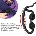 MZDXJ Cellulite Massage Tool Muscle Roller - Deep Fascia Massager & Dimpled Skin Remover for Legs, Thighs & Buttocks - Anti-Cellulite Roller, Smooth Skin, Pain Reliefs Black（Black - 4 Wheel）