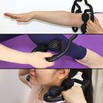 MZDXJ Cellulite Massage Tool Muscle Roller - Deep Fascia Massager & Dimpled Skin Remover for Legs, Thighs & Buttocks - Anti-Cellulite Roller, Smooth Skin, Pain Reliefs Black（Black - 4 Wheel）