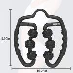 MZDXJ Cellulite Massage Tool Muscle Roller - Deep Fascia Massager & Dimpled Skin Remover for Legs, Thighs & Buttocks - Anti-Cellulite Roller, Smooth Skin, Pain Relief（Black - 6 Wheel）
