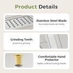 Multifunctional Garlic Grinder & Mandoline Slicer,2025 New Mini Ginger Garlic Grinding Planer Chopper Hand Press Vegetable Mandoline Cutter Tool with Container (Creamy+Green)