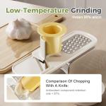 Multifunctional Garlic Grinder & Mandoline Slicer,2025 New Mini Ginger Garlic Grinding Planer Chopper Hand Press Vegetable Mandoline Cutter Tool with Container (Creamy+Green)