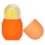 Ice Roller for Face and Eye, Gua Sha Facial Tools ,Puffiness Relief Ice Roller Skin Care ,Ice Facial Cube, Neck Massage, Silicone Ice Mold for Face Beauty,Self Care Gifts for Women ( Orange)