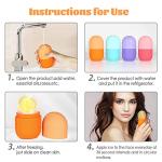 Ice Roller for Face and Eye, Gua Sha Facial Tools ,Puffiness Relief Ice Roller Skin Care ,Ice Facial Cube, Neck Massage, Silicone Ice Mold for Face Beauty,Self Care Gifts for Women ( Orange)
