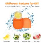 Ice Roller for Face and Eye, Gua Sha Facial Tools ,Puffiness Relief Ice Roller Skin Care ,Ice Facial Cube, Neck Massage, Silicone Ice Mold for Face Beauty,Self Care Gifts for Women ( Orange)