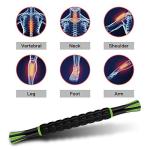 MZDXJ Muscle Roller Massage Roller Stick for Athletes, Help Reducing Muscle Soreness Cramping Tightness Leg Arms Back Calves Muscle Massager（Green - Black- 18 inch）