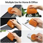 PULIDIKI Car Cleaning Gel for Car Cleaning Putty Car Putty Auto Detailing Tools Car Slime Cleaner Dust Cleaning Gel for Car Interior Cleaner Car Accessories Keyboard Cleaner Orange (2Pack)