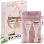 Kitsch Mini Facial Roller & Ice Face Roller Skin Care Tool Set for Women - Face Massager for Puffy Eyes, Cold Therapy, Lymphatic Drainage Massager, Self Care Gifts for Women & Men - Blush