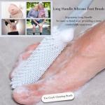 Nurlypop Toe Cleaning Brush with 15.7" Long Handle,Shower Foot Scrubber,No Bending, Ideal for Seniors, Expecting Mothers, Men & Women | Foot Scrubber & Anti-Itch Exfoliating Brush (2 Pack) (Pink)