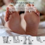 Nurlypop Toe Cleaning Brush with 15.7" Long Handle,Shower Foot Scrubber,No Bending, Ideal for Seniors, Expecting Mothers, Men & Women | Foot Scrubber & Anti-Itch Exfoliating Brush (2 Pack) (Pink)