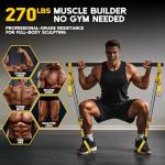 HOXWC Pilates Equipment, Portable Pilates Bar Kit with Resistance Bands, Professional Adjustable Heavy Duty Squat Workout Equipment for Men, Home Gym Muscle Strength Training, Full Body Exercise