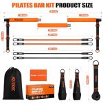 KUTIZE Pilates Bar Kit with Resistance Bands, Pilates Equipment, Multifunctional Resistance Bands with Bar for Women & Men, Home Gym Strength Training Equipment for Hip, Back, Arm, Full-Body Workouts
