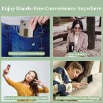 Meroqeel Phone Grip Strap Holder, 4 Pack Adhesive Flat Cellphone Stand Handle Kickstand Case with Elastic Finger Loop for Most Smartphones and Mini Tablets - Gold, Black, Rose Gold, Silver