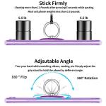 TACOMEGE Bling Glitter Phone Grip, Round Cell Phone Ring Holder Stand Purple for Women Girls, Compatible with Smartphone, Tablet, E-Reader, Etc (PU)