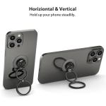 MonIdea Phone Grip, Phone Ring Holder Finger Kickstand, Foldable & Adjustable Double Metal Cell Phone Rings Gripper Stand for iPhone Samsung &Other Phones - Sparkle Black