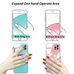 TACOMEGE Bling Glitter Phone Grip, Round Cell Phone Ring Holder Stand Purple for Women Girls, Compatible with Smartphone, Tablet, E-Reader, Etc (PU)