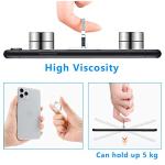 Kinizuxi Cell Phone Ring Holder Stand 5 Pack Silver, Transparent Phone Ring Holder Finger Kickstand 360° Rotation, Clear Phone Ring Grip Compatible with Various Mobile Phones and Tablet