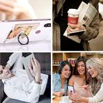 Kinizuxi Cell Phone Ring Holder Stand 5 Pack Silver, Transparent Phone Ring Holder Finger Kickstand 360° Rotation, Clear Phone Ring Grip Compatible with Various Mobile Phones and Tablet