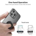 MonIdea Phone Grip, Phone Ring Holder Finger Kickstand, Foldable & Adjustable Double Metal Cell Phone Rings Gripper Stand for iPhone Samsung &Other Phones - Sparkle Black