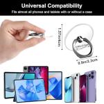 4 Pack Phone Holder Ring Transparent Finger Grip Loop 360 Degree Rotation Finger Ring Stand Cell Phone Kickstand Ring Compatible Various Mobile Phones Or Phone Case(Silver/Black/Gold/Rose Gold)