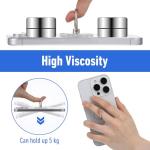 Ymapinc Transparent Phone Ring Holder Grip, 4Pcs Heart Flower Clear Phone Grip Clear Finger Kickstand Cell 360 Degree Rotation Holder for Hand for Tablet Case Accessories